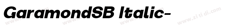 GaramondSB Italic字体转换